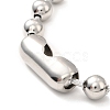 Tarnish Resistant 304 Stainless Steel Ball Chain Necklace & Bracelet Set STAS-D181-02P-01B-6