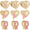 12Pcs 3 Styles Brass Enamel European Beads OPDL-BBC0001-02-1