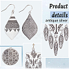 ANATTASOUL 3 Pairs 3 Style Bohemia Teardrop & Flat Round & Triangle Alloy Geometry Dangle Earrings for Women EJEW-AN0002-25-3