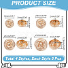 20Pcs 4 Styles Alloy Shank Buttons BUTT-NB0001-81-2