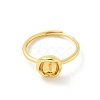 Brass Open Cuff Ring Settings KK-G518-10G-04-2