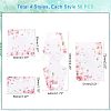 200 Pcs 4 Styles White Cardboard Display Cards CDIS-CA0001-13-2