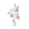 Glass Seed Beads Pendants PALLOY-JF02699-3
