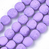 Spray Painted Non-magnetic Synthetic Hematite Beads Strands G-T116-29-09-1