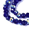 AB Color Plated Transparent Glass Rondelle Beads Strands EGLA-T029-4mm-10R-3