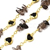 Handmade Brass Heart Link Chains CHC-L053-03G-1