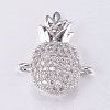 Brass Micro Pave Cubic Zirconia Links ZIRC-E135-05P-1