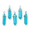 Synthetic Turquoise Pointed Pendants G-M378-01P-A28-1