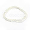 1 Strand Electroplate Glass Beads Strands X-EGLA-J013-4X6mm-F03-2