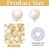 100Pcs Natural White Moonstone Round Beads with Strong Stretchy Beading Elastic Thread G-SZ0002-31-2