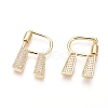 Brass Micro Pave Cubic Zirconia Screw Carabiner Lock Charms KK-I033-01G-R-2