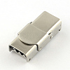 Tarnish Resistant Smooth Surface 201 Stainless Steel Watch Band Clasps STAS-R063-87-2