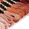 8 Skeins 8 Colors 6-Ply Polyester Embroidery Floss OCOR-M009-01A-03-2