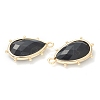 Natural Obsidian Pendants X-G-B009-02G-I-2