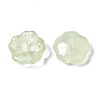 Transparent Spray Painted Imitation Jade Glass Beads GLAA-Q089-003-E002-4