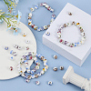210Pcs 6 Style Floral Printed Porcelain Beads PORC-GL0001-01-5
