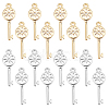 16Pcs 2 Colors Brass Micro Pave Cubic Zirconia Pendants ZIRC-FH0001-14-2