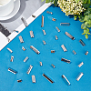 42Pcs 6 Sizes Brass Ribbon Crimp Ends KK-PH0009-45-2