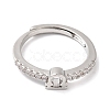 Rack Plating Brass Clear Cubic Zirconia Constellation Adjustable Rings for Women RJEW-S407-08P-08-2