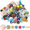 120Pcs 7 Styles Handmade Lampwork Beads LAMP-SC0001-59-1