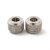 Rack Plating Brass Cubic Zirconia Beads KK-G457-09P-02-2