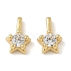 Brass Pave Clear Cubic Zirconia Charms CU-CBA9FFD-11G-05-1