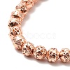 Electroplated Natural Lava Rock Beads Strands G-G984-08RG-3