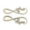 Tibetan Style Alloy Infinity with Hope Links TIBE-S230-AS-FF-1