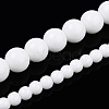 Opaque Solid Color Glass Beads Strands GLAA-T032-P8mm-02-5