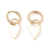 Brass Dangle Huggie Hoop Earrings EJEW-L234-002G-1