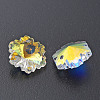 Electroplated Glass Charms EGLA-N006-015D-5
