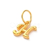 925 Sterling Silver Letter Charms with Jump Rings STER-R008-01G-H-2