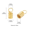 60Pcs 3 Colors Iron Cord End IFIN-YW0003-23-2