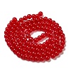 Baking Paint Imitation Jade Glass Round Bead Strands X-DGLA-Q021-8mm-05-3