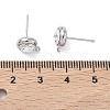 SHEGRACE Brass Rhinestone Flat Round Stud Earring Findings XGR0099P-120P-3