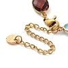 Colorful Glass Link Chain Bracelets BJEW-B075-08-3