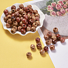 Printed Natural Wood Beads WOOD-TA0001-15-4