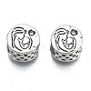 Rack Plating Alloy European Beads MPDL-N039-092-1