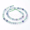 Natural Fluorite Beads Strands X-G-E112-6mm-19-2