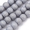 Electroplate Glass Bead Strands EGLA-S134-8mm-08-1