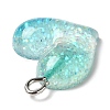 Gradient Color Transparent Resin Pendants RESI-A023-01A-3