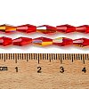 Transparent Electroplate Glass Beads Strands GLAA-K064-05A-AB01-4