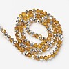 Electroplate Transparent Glass Beads Strands EGLA-A034-T8mm-M10-2