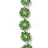 Handmade Glass Seed Christmas Wreath Beaded Bracelets for Women BJEW-MZ00060-3