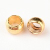 Brass Crimp End Beads X-E002-G-4