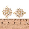 Brass Pave Clear Cubic Zirconia Connector Charms CU-CBA4579-05G-B-2
