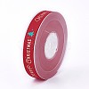 Polyester Grosgrain Ribbon for Christmas SRIB-P013-A02-2