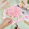 5 Yards Polyester Ruffled Trimming Lace Ribbon OCOR-WH0091-76B-3