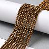 Electroplate Glass Beads Strands GLAA-H021-01A-FP01-3