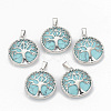 Synthetic Turquoise Pendants G-S292-10B-P-1